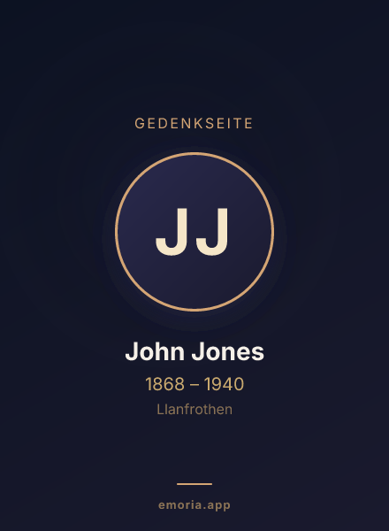 Gedenkportrait von John Jones