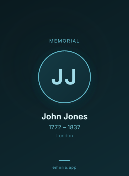 Memorial portrait of John Jones