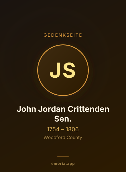 Gedenkportrait von John Jordan Crittenden Sen.