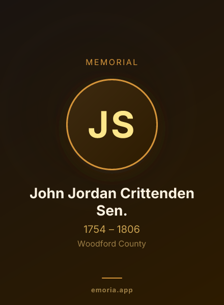 Memorial portrait of John Jordan Crittenden Sen.