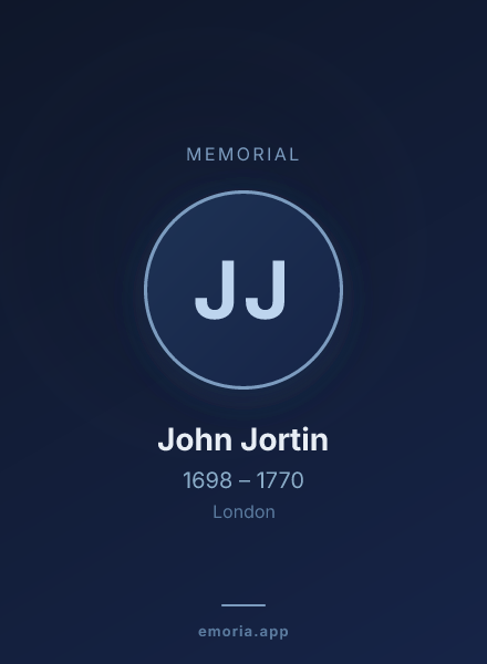 Memorial portrait of John Jortin