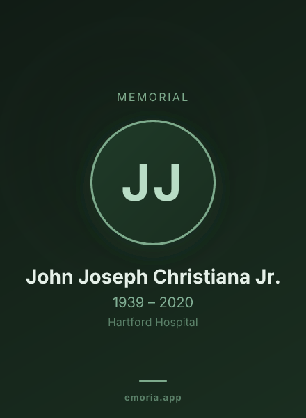 Memorial portrait of John Joseph Christiana Jr.