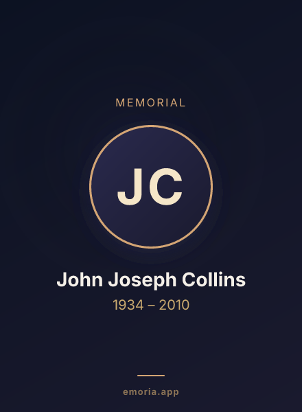 Memorial portrait of John Joseph Collins