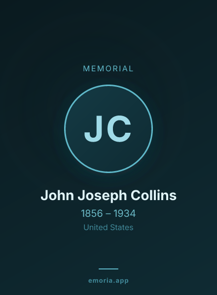 Memorial portrait of John Joseph Collins