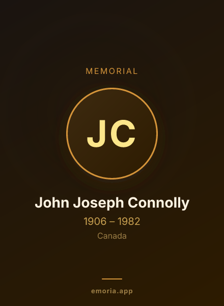 Memorial portrait of John Joseph Connolly