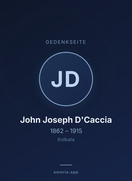 Gedenkportrait von John Joseph D'Caccia