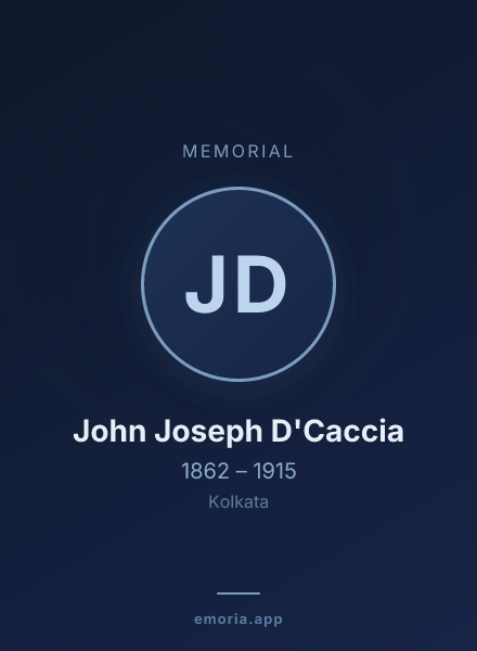 Memorial portrait of John Joseph D'Caccia