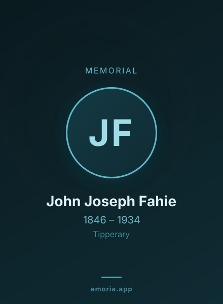 Memorial portrait of John Joseph Fahie