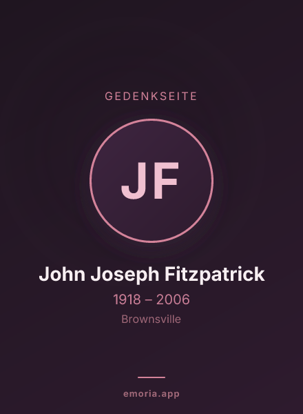 Gedenkportrait von John Joseph Fitzpatrick