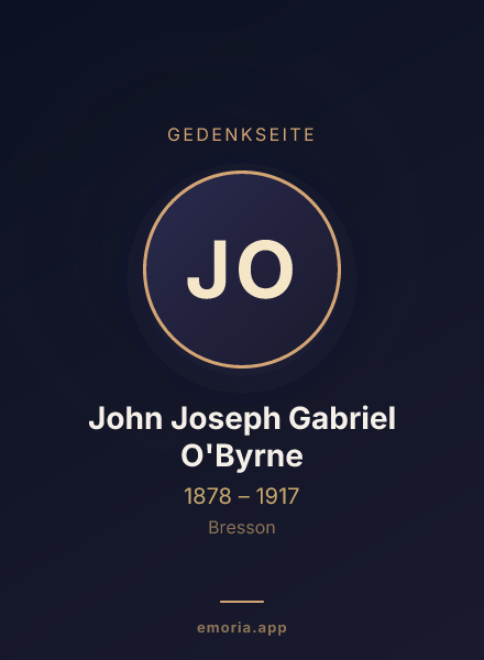 Gedenkportrait von John Joseph Gabriel O'Byrne