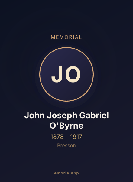 Memorial portrait of John Joseph Gabriel O'Byrne