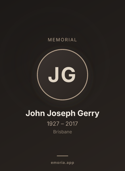 Memorial portrait of John Joseph Gerry