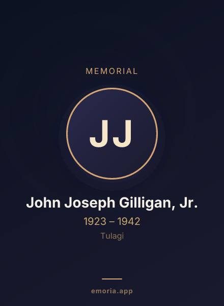 Memorial portrait of John Joseph Gilligan, Jr.