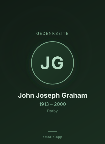 Gedenkportrait von John Joseph Graham