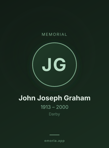 Memorial portrait of John Joseph Graham