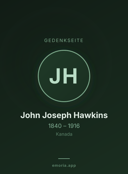 Gedenkportrait von John Joseph Hawkins