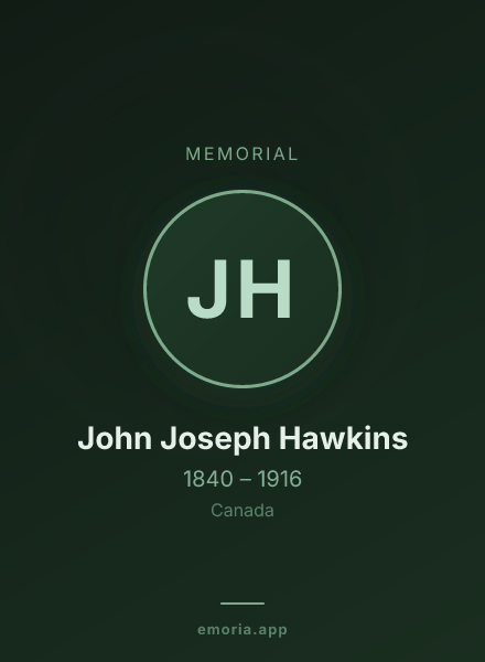 Memorial portrait of John Joseph Hawkins