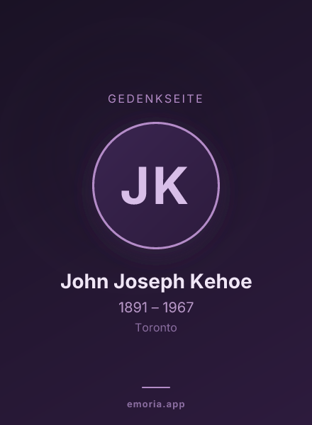 Gedenkportrait von John Joseph Kehoe