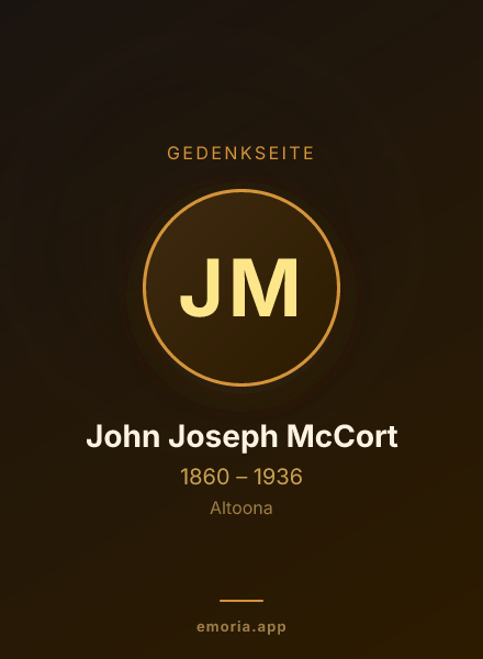 Gedenkportrait von John Joseph McCort