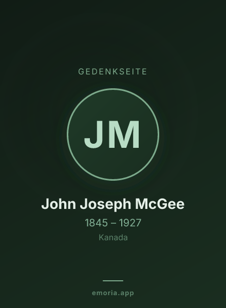 Gedenkportrait von John Joseph McGee