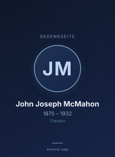 Gedenkportrait von John Joseph McMahon