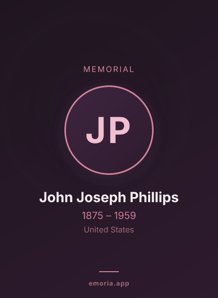 Memorial portrait of John Joseph Phillips