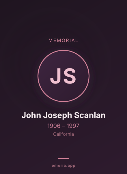 Memorial portrait of John Joseph Scanlan