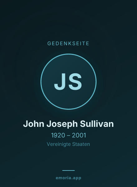 Gedenkportrait von John Joseph Sullivan