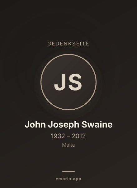 Gedenkportrait von John Joseph Swaine