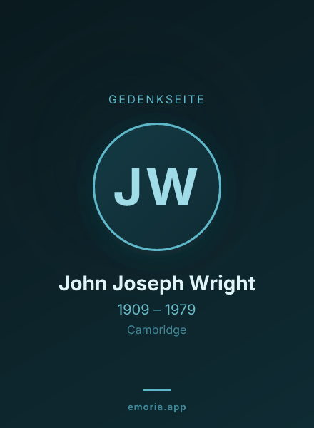 Gedenkportrait von John Joseph Wright