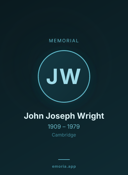 Memorial portrait of John Joseph Wright