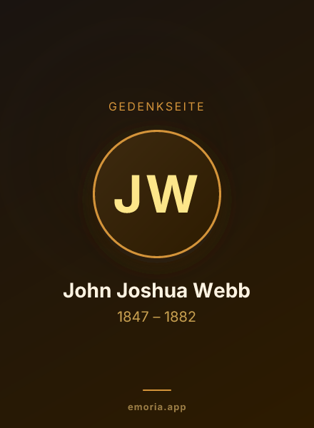 Gedenkportrait von John Joshua Webb