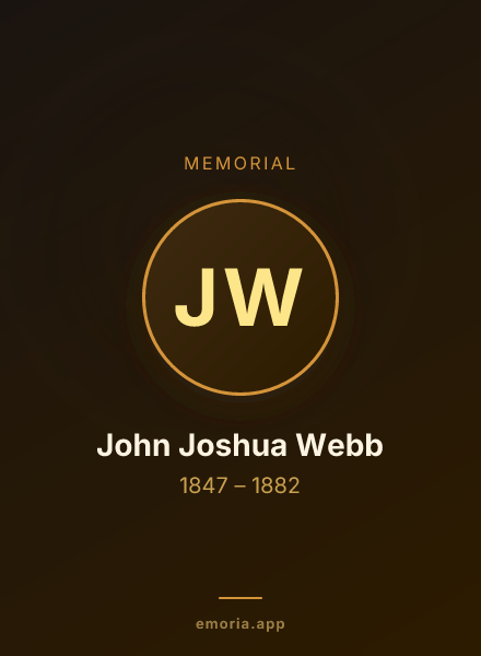 Memorial portrait of John Joshua Webb