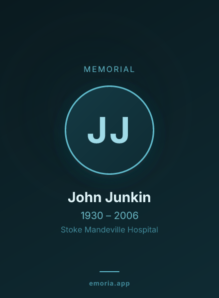 Memorial portrait of John Junkin
