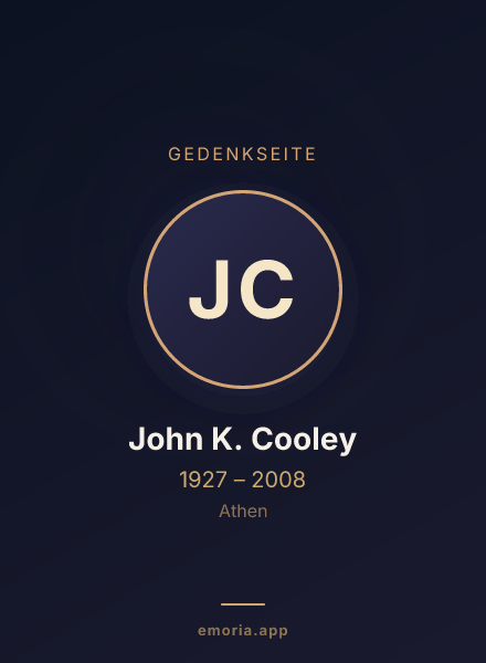 Gedenkportrait von John K. Cooley