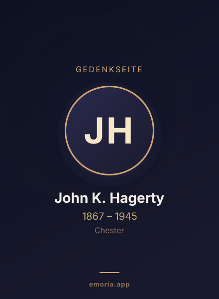 Gedenkportrait von John K. Hagerty