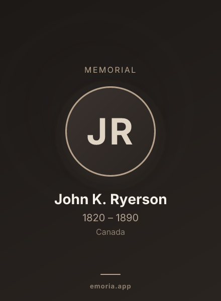 Memorial portrait of John K. Ryerson