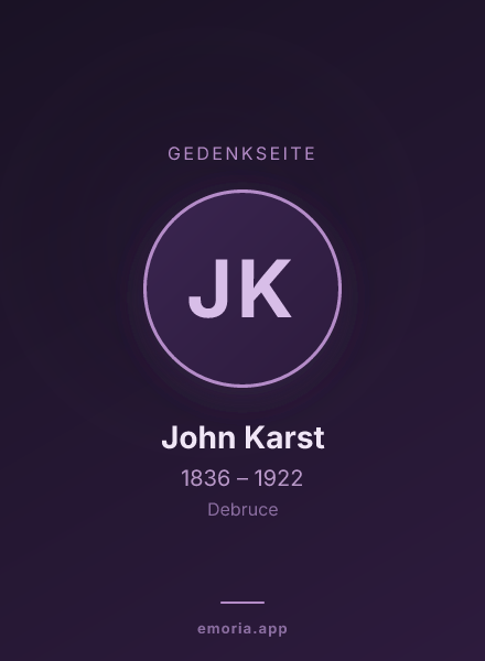 Gedenkportrait von John Karst