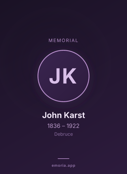 Memorial portrait of John Karst