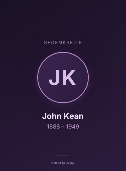Gedenkportrait von John Kean
