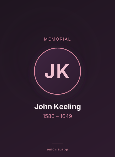 Memorial portrait of John Keeling