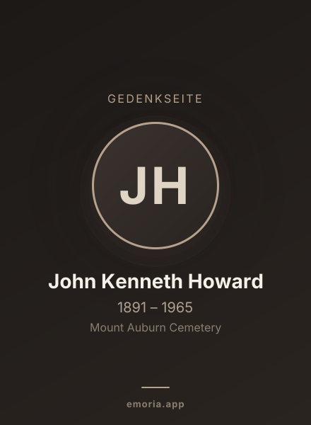 Gedenkportrait von John Kenneth Howard