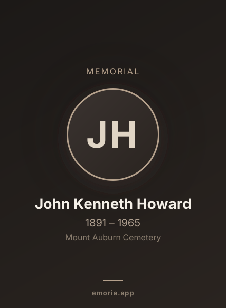 Memorial portrait of John Kenneth Howard