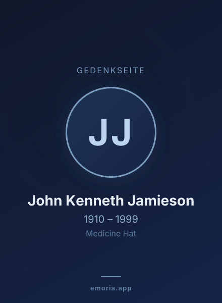 Gedenkportrait von John Kenneth Jamieson