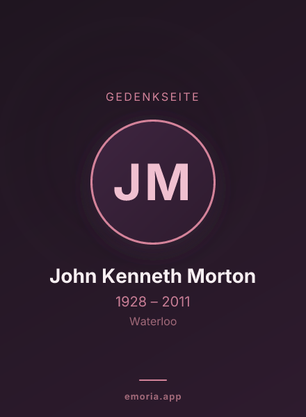 Gedenkportrait von John Kenneth Morton