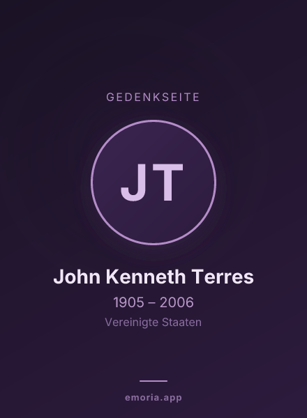 Gedenkportrait von John Kenneth Terres