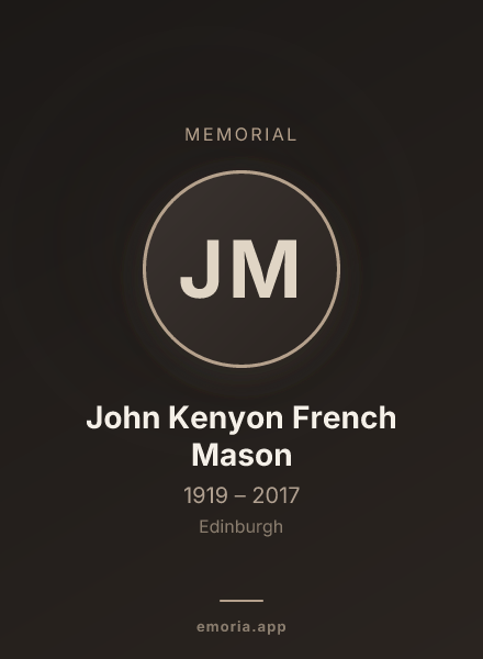 Memorial portrait of John Kenyon French Mason