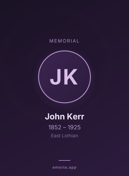 Memorial portrait of John Kerr