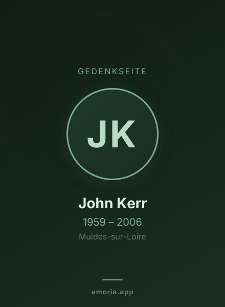 Gedenkportrait von John Kerr