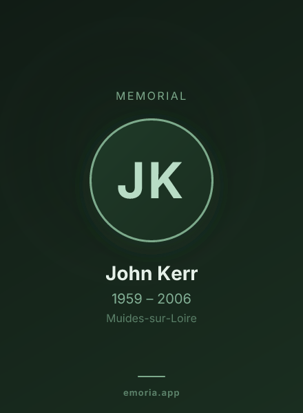 Memorial portrait of John Kerr